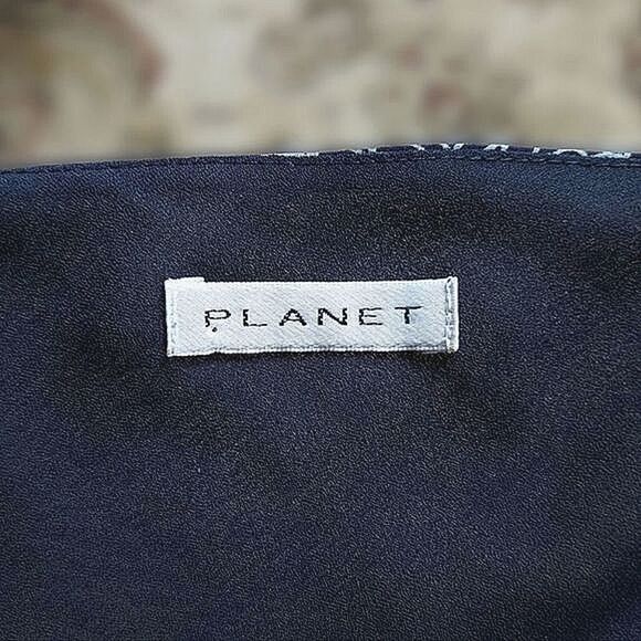 Vtg Y2K Planet sheer navy sleeveless summer maxi dress - Picture 5 of 16